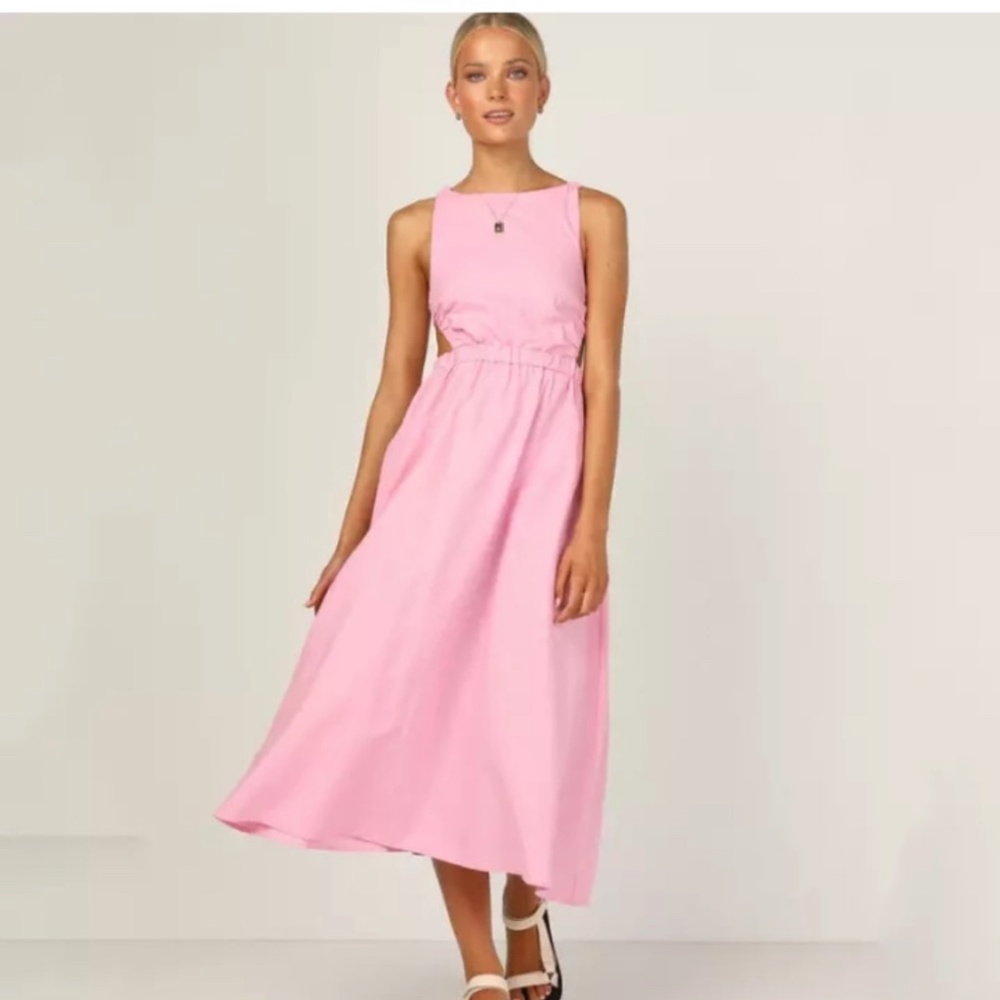 PINK OPEN BACK DRESS